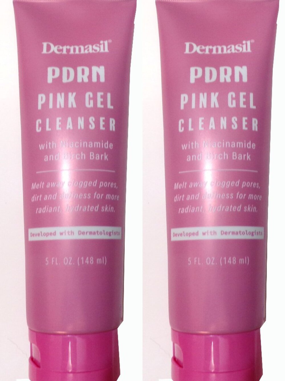 Dermasil PDRN Pink Gel Cleanser with Niacinamide and Birch Bark 2-Pack, 10 fl.